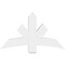 Ekena Millwork Alberta Architectural Grade PVC Gable Bracket, 48"W x 28"H x 6"D x 6"F, 14/12 Pitch GBP048X28X0606ALB00 - alternate 5